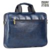Picture of THE CLOWNFISH Biz Faux Leather 15.6 inch Laptop Messenger Bag Briefcase (Blue)
