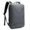 Picture of The Clownfish Waterproof Anti-Theft Unisex Travel Laptop Backpack with USB Charging and Password Number Lock (Grey)