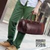Picture of The Clownfish Regal Series 33 L Leather Travel Duffle Bag (Hickory)