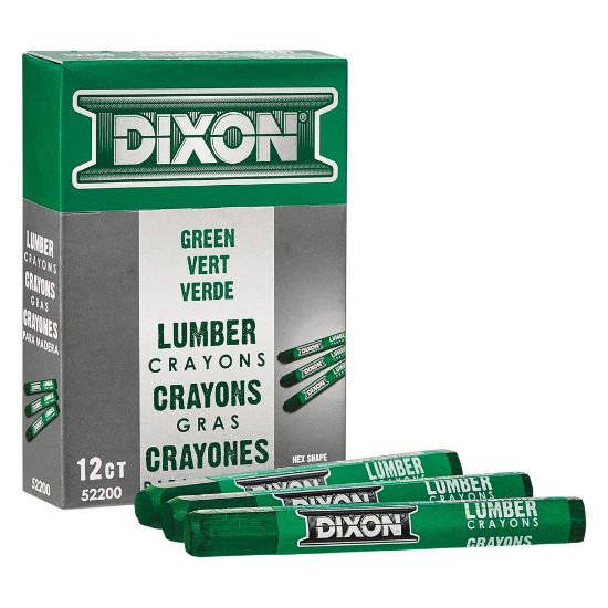 Picture of Dixon Ticonderoga 522 Green Lumber Crayon Part# - 52200