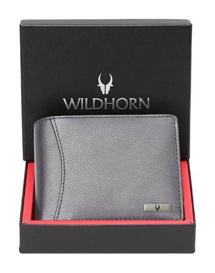 Picture of WildHorn Classic Leather Wallet for Men (Grey)