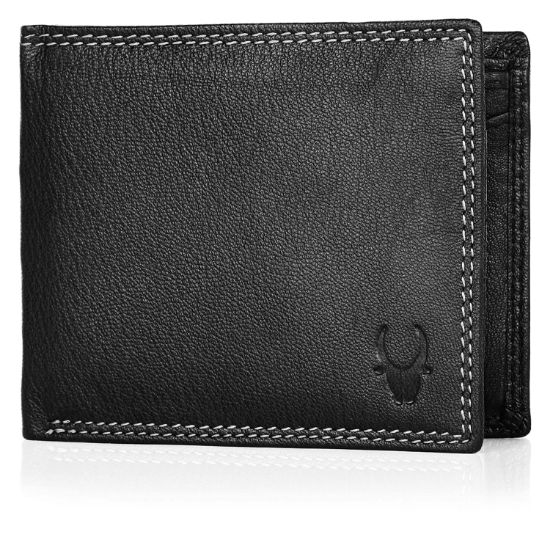 Picture of WildHorn Classic Black Leather Wallet for Men (Black(WS))