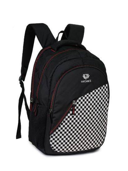 Picture of K London Medium 23 L Laptop Backpack (AJ_BP_02_Chs_Blk_Wht)