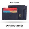 Picture of HAMMONDS FLYCATCHER Genuine Vintage Leather Wallets for Men, Prussian Blue| RFID Protected Leather Wallet for Men| Mens Wallet with 6 Card Slots| Bi-Fold Money Purse for Men- Gift for Him