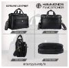 Picture of HAMMONDS FLYCATCHER Laptop Bag for Men - Genuine Leather - Fits 14/15.6/16 Inch Laptop - Black - Office Bag, Messenger & Shoulder Bag - Executive Bag for Office Use & Travel - Expandable Leather Bag