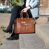 Picture of The Clownfish Rosanne Series Faux Leather Ochre Handbag for Women