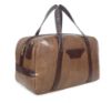 Picture of The Clownfish Romer 27 litres Unisex Faux Leather Travel Duffle Bag (Brown)