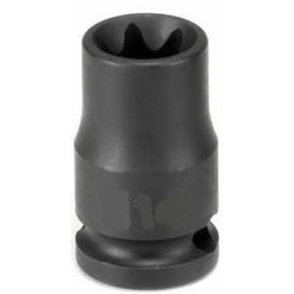 Picture of Grey Pneumatic 3/8" Drive X E6 Externalstar Impact Socket Part# - 1106Et