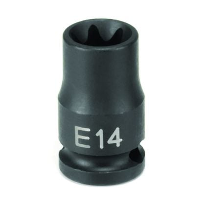 Picture of Grey Pneumatic 3/8" Drive X E7 Externalstar Impact Socket Part# - 1107Et