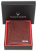 Picture of WildHorn Men's Top Grain Portrait Leather Ultra Strong Stitching Handcrafted Wallet with 2 Transparent ID Windows Slots, 11 Card Slots and Zip Compartment (Maroon)