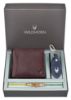 Picture of WildHorn Rakhi Gift Hamper for Brother - Classic Men's Combo/Gift Set of Leather Wallet, Keyring and Rakhi for Brother