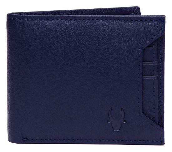 Picture of WildHorn Men Blue Genuine Leather Wallet Gift Set Combo