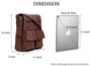 Picture of WildHorn® Leather 11 inch Sling Messenger Bag for Men I Multipurpose Crossbody Bag I Travel Bag with Adjustable Strap I Utility Bag I DIMENSION : L-11 inch W-3 inch H-12 inch (Brown)