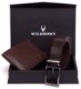 Picture of WILDHORN Draco Leather Wallet and Belt Combo for Men (Black)