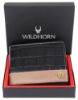Picture of WildHorn Top Grain Leather Wallet for Men I | Ultra Strong Stitching | Handcrafted | 8 Card Slots | 2 ID Windows (Black & Tan)