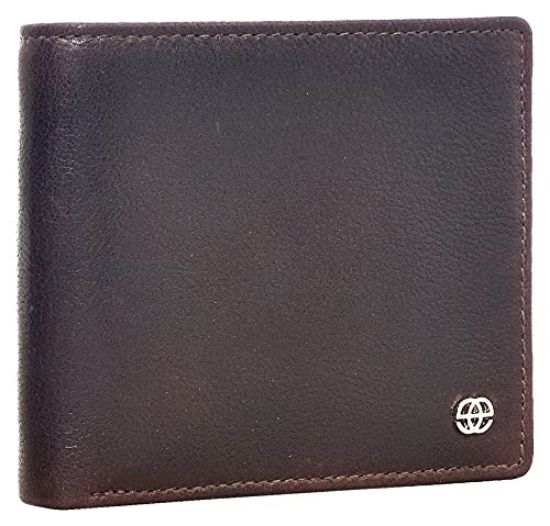Picture of Eske Paris Iden Leather Men's Wallet with 12 Card Slots, Stylish Men's Leather Wallet (Mid Brown)