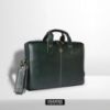 Picture of HAMMONDS FLYCATCHER Genuine Leather Laptop Bag for Men/Office Bag for Men, Green |Fits Upto 14 Inch Laptop Bag/MacBook |Leather Bag for Men with Shoulder Straps |Crossbody Laptop Messenger Bag for Men