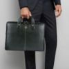 Picture of HAMMONDS FLYCATCHER Genuine Leather Laptop Bag for Men/Office Bag for Men, Green |Fits Upto 14 Inch Laptop Bag/MacBook |Leather Bag for Men with Shoulder Straps |Crossbody Laptop Messenger Bag for Men