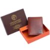 Picture of HAMMONDS FLYCATCHER Genuine Leather Card Holder for Men and Women, Tan | RFID Protected Leather Card Holder Wallet for Men | Card Wallet Upto 8 Credit Cards/Debit Cards- Slim Bi-Fold Card Holder