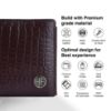 Picture of HAMMONDS FLYCATCHER Genuine Leather Wallet for Men, Croc Brown | RFID Protected Wallets for Men| Mens Wallet with 6 ATM Cards and 3 ID Card Slots | Money Purse for Men/Men's Wallet - Gift for Him