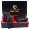 Picture of HAMMONDS FLYCATCHER Men's Wallet and Belt Combo - Genuine Leather - Gift for Men - 4 ATM Card Slots, 2 Hidden Pockets - Fits Waist 28-46 - Men's Accessories - Birthday or Special Occasion Gift - Black