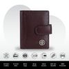Picture of HAMMONDS FLYCATCHER Genuine Leather Card Holder for Men/Card Holder for Women, Redhood Brown |RFID Protected Leather Card Holder Wallet for Men | Card Wallet with 18 Card Slots |Gift for Men & Women