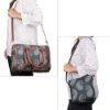 Picture of The Clownfish Combo Of Lorna Printed Handicraft Fabric Handbag for Women & The Clownfish Aahna Polyester Crossbody Sling bag for Women (Ash Grey)