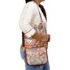 Picture of THE CLOWNFISH Garnet Series Printed Handicraft Fabric & Tapestry Crossbody Sling Bag for Women Ladies Single Shoulder Bag Shoulder Belt (Multicolour-Triangle)