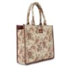 Picture of THE CLOWNFISH Ambrosia Series Tapestry Fabric 14 inch Laptop Bag Handbag For Women Box Bag Tote Office Bag (Brown-Floral)