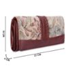 Picture of THE CLOWNFISH Serina Collection Tapestry Fabric & Faux Leather Snap Flap Style Womens Wallet Clutch Ladies Purse with Card Holders (Beige)