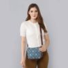Picture of THE CLOWNFISH Garnet Series Printed Handicraft Fabric & Tapestry Crossbody Sling Bag for Women Ladies Single Shoulder Bag Shoulder Belt (Blue)