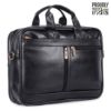 Picture of THE CLOWNFISH Faux Leather 15.6 inch Laptop Messenger Bag Briefcase Laptop Bag (Black)