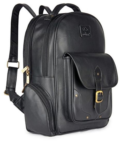 Picture of The Clownfish Vegan Leather 28 litres Laptop Bag (Black)