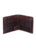 Picture of MAI SOLI RFID Protected Dark Vintage Genuine Leather Men's Bifold Wallet with Premium Gift Box | Flap & Loop - Brown