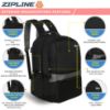 Picture of Zipline Polyester 36Ltr Laptop Bags Backpack for Men and Women college girls boys fits 15.6 inch laptop (Black)
