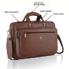 Picture of WildHorn Leather 15 Inch Laptop Messenger Bag For Men, Padded Laptop Compartment, Carry Handles With Adjustable Strap, Dimension : L-15.5 Inch W-3.5 Inch H-11.5 Inch, Brown