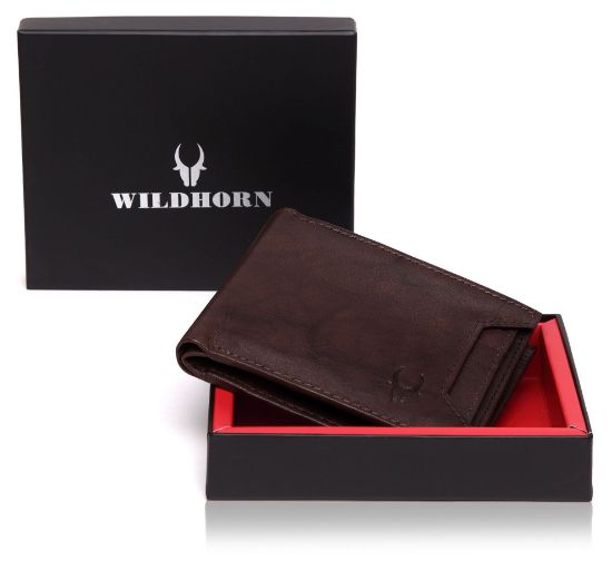 Picture of WildHorn India Dark Brown Antique Leather Men's Wallet (699708)