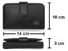 Picture of K London Leather Ladies Womens Wallet 2 Zipped Coin Sections, 5 Coin Trays, 6 Credit Debit Cards Spaces (KL_1225_Blk)