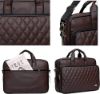 Picture of K London Brown Artificial Leather Quilted Men Women Laptop Cross Over Shoulder Messenger Office Bag (1107_Brown)