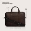 Picture of eske Daxos 13" Genuine Leather Laptop/Macbook Bag for Men, Women | Office Bag | Laptop Messenger Bag with Shoulder Strap | Spacious Compartment | Water Resistant