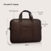 Picture of eske Daxos 13" Genuine Leather Laptop/Macbook Bag for Men, Women | Office Bag | Laptop Messenger Bag with Shoulder Strap | Spacious Compartment | Water Resistant