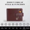 Picture of HAMMONDS FLYCATCHER Genuine Leather Wallets for Men, Brown | RFID Protected Brown Nappa Leather Wallet for Men | Mens Wallet with 5 Card Slots | Gift for Valentine Day, Father's Day, Birthday