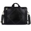 Picture of Hammonds Flycatcher Genuine Leather Laptop Bag for Men/Office Bag for Men, Black | Fits Upto 16" Laptop/MacBook | Crossbody Handbags with Shoulder Straps | Leather Bag for Men | Zipper Trolley Straps