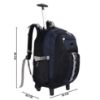 Picture of THE CLOWNFISH Tramp 33 Litre Water Resistant Polyester Two Wheel Laptop Trolley Backpack (Navy Blue- Size 48 Cm)
