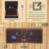 Picture of Mai Soli RFID Protected Dark Vintage Genuine Leather Men's Bifold Wallet with Premium Gift Box - Brown