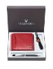 Picture of WildHorn Gift Hamper for Men I Leather Wallet, Keychain & Pen Combo Gift Set I Gift for Friend, Boyfriend,Husband,Father, Son etc (Red M)