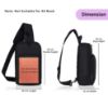 Picture of WildHorn Sling Crossbody Bag for Men, Stylish Chest Shoulder Bag for Men Women, Adjustable Strap for Commuting Travel Outdoor Activities (Black)