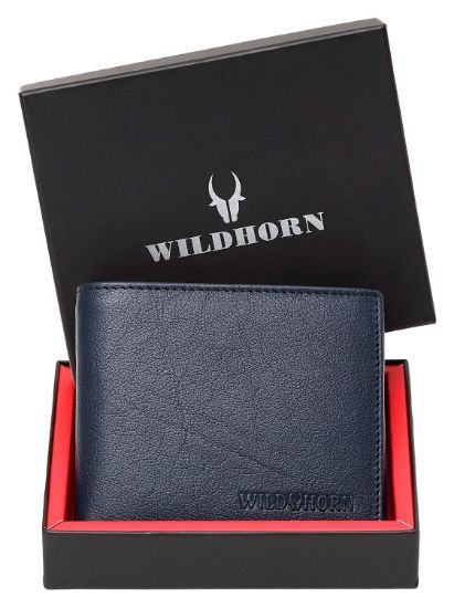 Picture of WILDHORN Wildhorn India Blue Leather Men's Wallet (WH1173)
