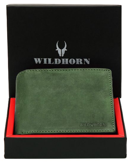 Picture of WildHorn Men's RFID Protected Leather Wallet (Green Hunter)