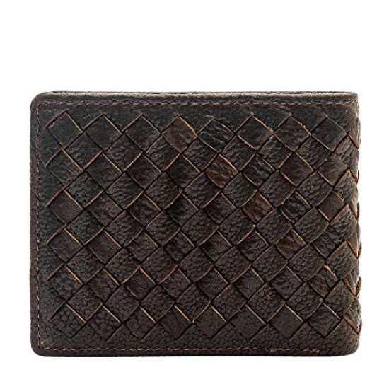 Picture of Eske Paris Genuine Handcrafted Bi-Fold Leather Men's Wallet with 6 Card Slots, Stylish Mens Leather Wallet (Brown)